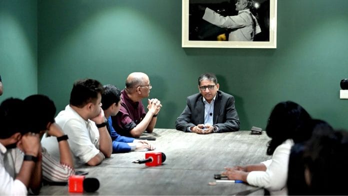 Bangladesh High Commissioner to India, Riaz Hamidullah, in ThePrint newsroom Friday | Suraj Singh Bisht | ThePrint