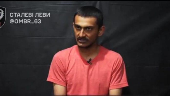 22-year-old Majoti Sahil Mohamed Hussein in Ukrainian custody | Video grab