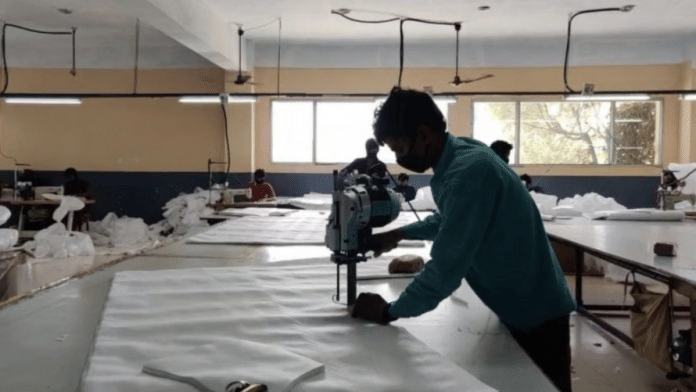 Representational image | File photo of a textile factory in Ludhiana that produces personal protective equipment (PPE) | Urjita Bhardwaj | ThePrint