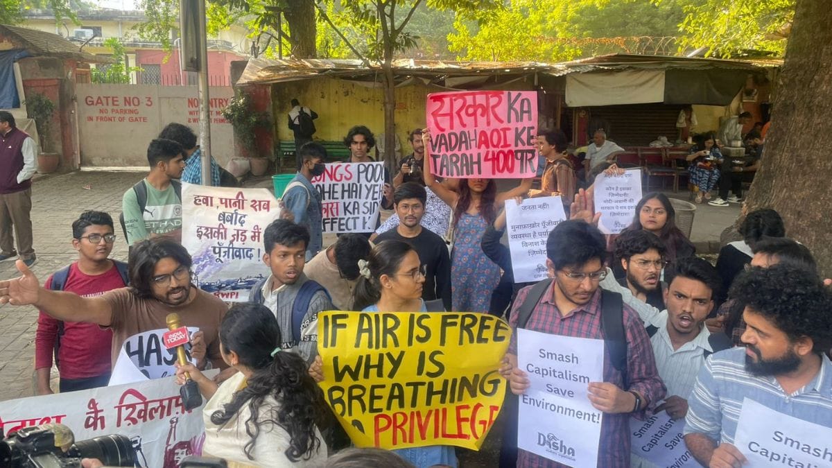 Youth organisations, including Scientists for Society and Disha Students’ Organisation, led the protest. | Udit Hinduja | ThePrint