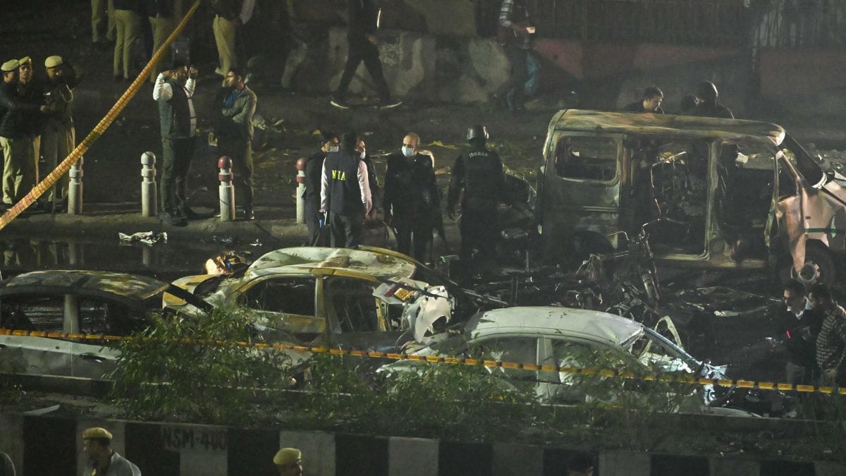 NIA team at site of blast near Red Fort metro station in New Delhi on 10 November, 2025 | Suraj Singh Bisht | ThePrint