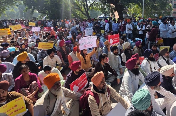 At the sit-in protest on the Panjab University campus | Credit: Instagram/chdlife