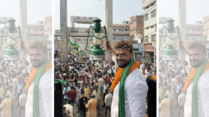Khesari Lal Yadav during his election campaign. | X/@khesariLY