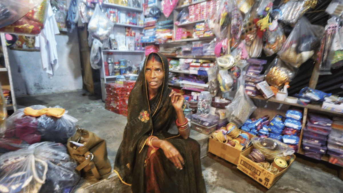 Geeta Devi, a ‘Shiv Charcha’ pioneer in her village, says it makes her ‘feel religiously and spiritually empowered’ | ThePrint/Praveen Jain