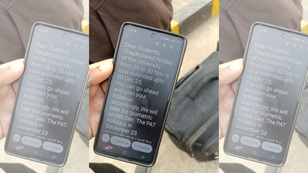 Message on a student's phone | Krishan Murari | ThePrint