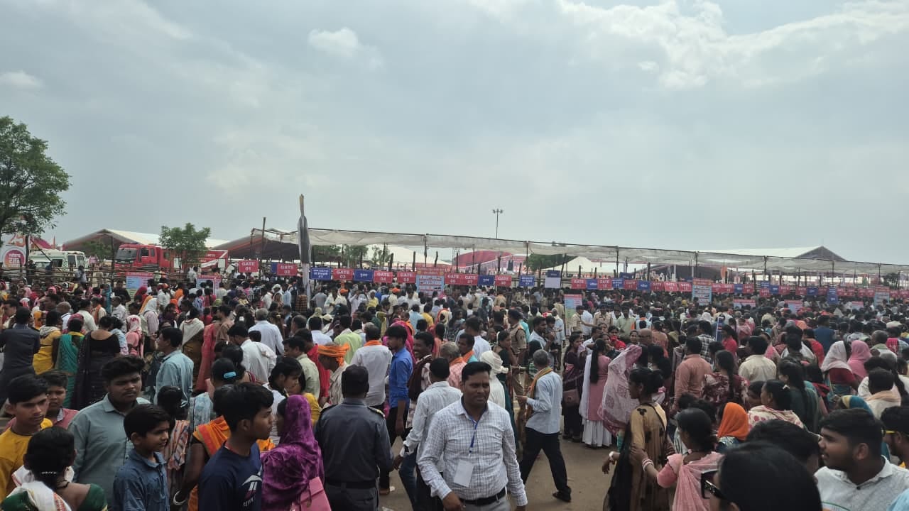 The crowd at the silver jubilee celebrations in Nava Raipur | Shubhangi Mishra | ThePrint