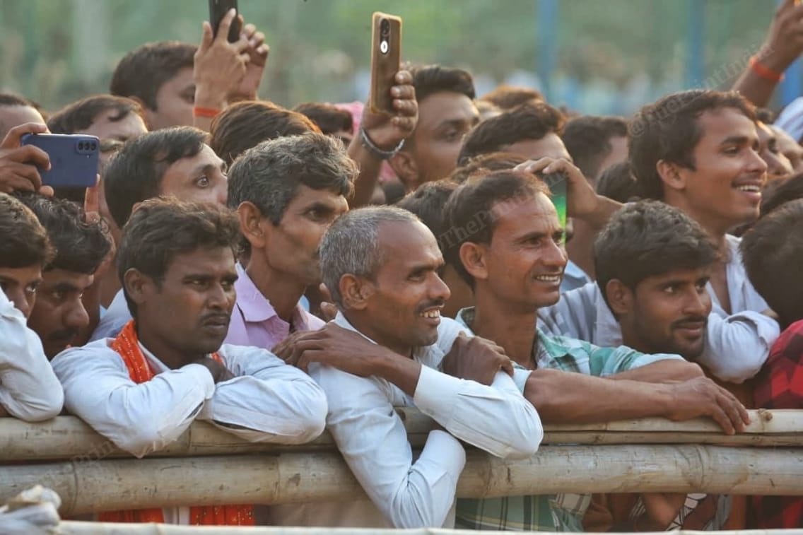 Supporters listen to Nitish Kumar's speech during a rally | Praveen Jain | ThePrint