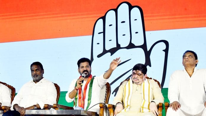 Telangana Chief Minister A. Revanth Reddy addresses a press conference ahead of Jubilee Hills Assembly constituency by-election, in Hyderabad, Friday, Nov. 7, 2025 | PTI