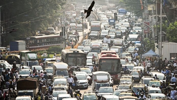 Representational image of a traffic jam at Mumbai's Crawford Market | ANI