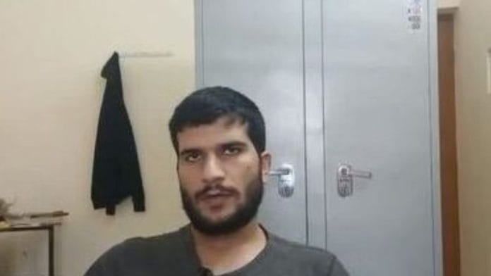 Still from video purportedly recovered from phone Umar Nabi handed to his brother | By Special Arrangement