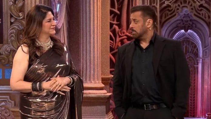 Kunickaa Sadanand and Salman Khan on Bigg Boss 19 stage | Colors TV