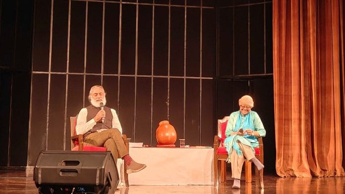 Navtej Singh Johar (left) and Sumana Chandrashekar at India Habitat Centre, New Delhi | Photo: Tina Das, ThePrint