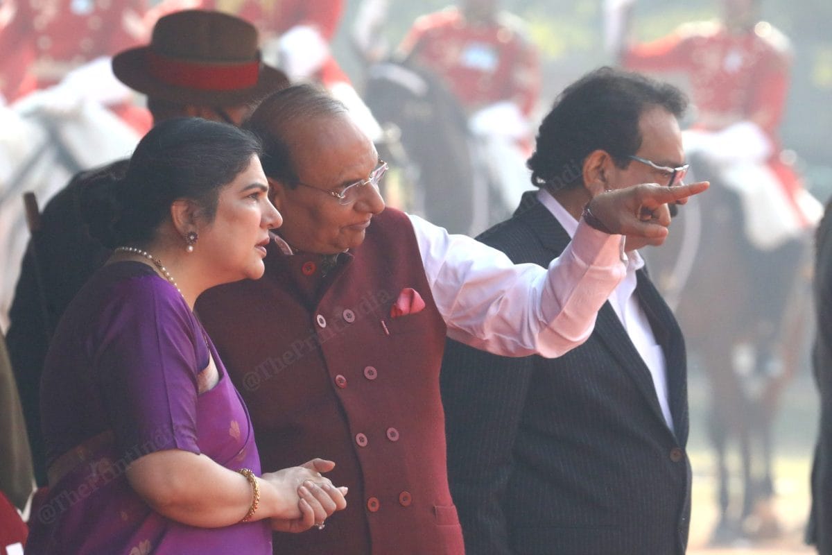 Delhi Lt. Governor Vinai Kumar Saxena with Secretary to the President Deepti Umashankar | Praveen Jain | The Print