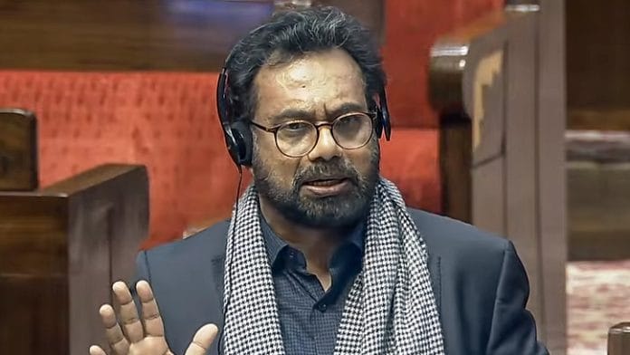 File photo: Communist Party of India (Marxist) MP John Brittas speaks in Rajya Sabha during the winter session of the Parliament, in New Delhi on Friday. (Sansad TV/ANI Video Grab)