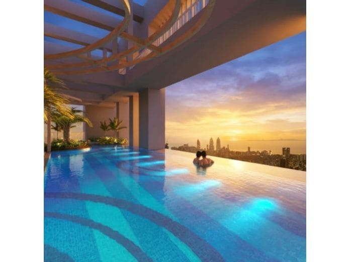 India's Highest Infinity Pool at 700 Feet unveiled at Monte South, Byculla a JV between Marathon Group and Adani Realty