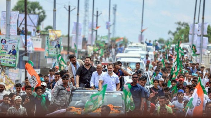 Congress leader Rahul Gandhi and RJD leader Tejashwi Yadav during Voter Adhikar Yatra in Bihar. The chill between the parties began during the yatra, say leaders | Photo: X/ANI