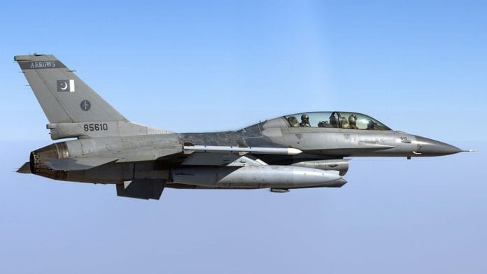 File photo of a Pakistan Air Force F-16BM Fighting Falcon | Wikimedia Commons