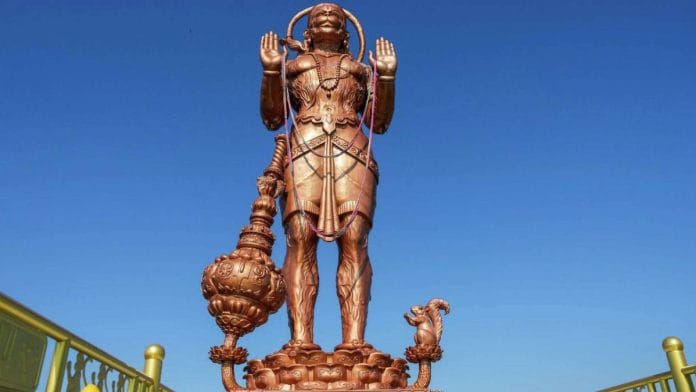 Hanuman statue in Sugar Land, Texas | X/@jlippincott_