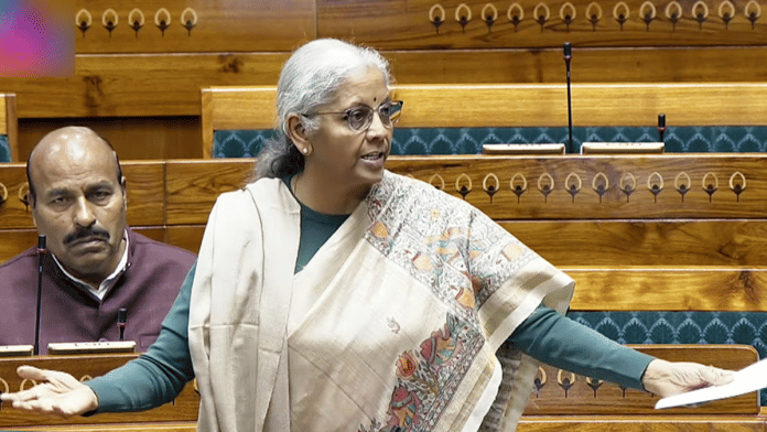 Finance Minister Nirmala Sitharaman during Winter session of the Parliament | ANI