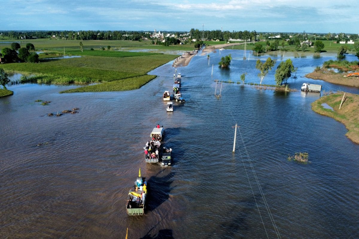Tractors on the way to flood-affected villages, with critical supplies, like medicines and food | Suraj Singh Bisht | ThePrint
