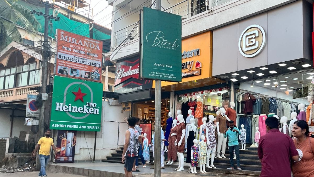 A hoarding advertising 'Birch by Romeo Lane' on the streets of Baga | Kasturi Walimbe | ThePrint