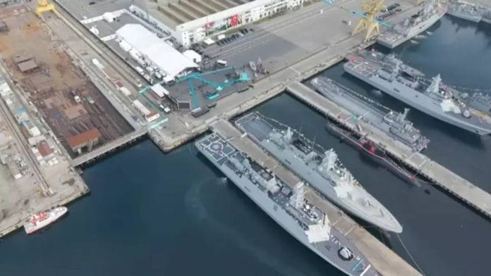 Pakistan Navy Sunday commissioned the second MILGEM-class ship built by Turkiye, PNS Khaibar | Photo: X/@TC_IslamabadBE