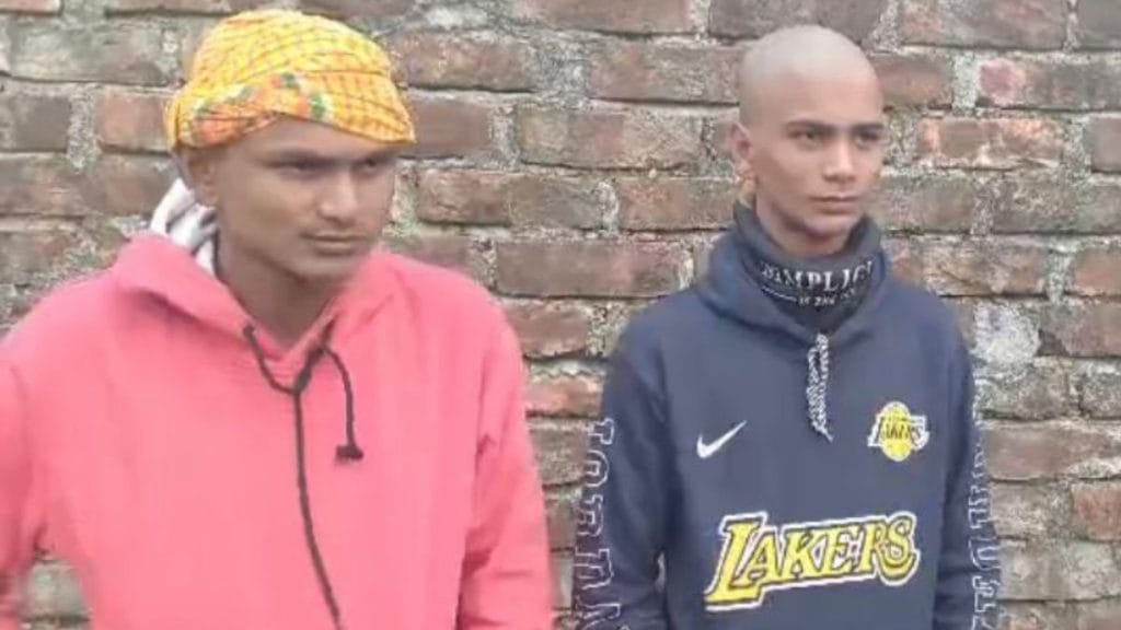 Opu Chandra Das (left), and Dipu's youngest brother who is in Class IX. Photo: Screengrab from video shared with ThePrint
