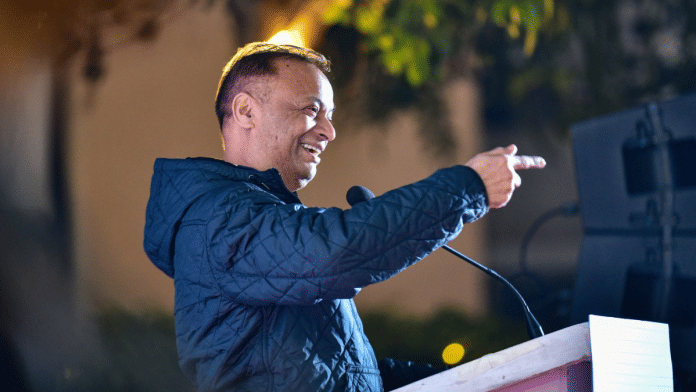 Haryana DGP O.P. Singh presents his view on cyber crimes at Townhall in Gurugram on Sunday | By Special Arrangement