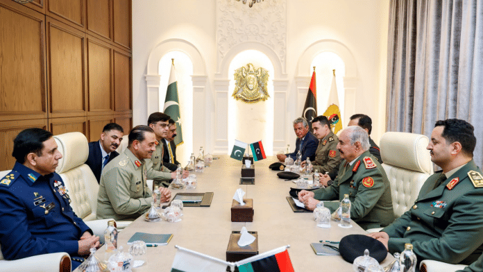 Pakistan Field Marshal Asim Munir with Libyan National Army head General Khalifa Haftar in Benghazi, Libya | X/@LibyanIntegrity