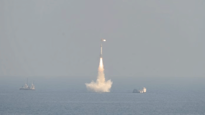 A missile launch from under the sea | Representational image| PIB/Commons