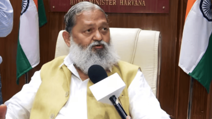 Haryana Labour Minister Anil Vij says he has requested CM Nayab Saini to get the matter investigated. | ANI file