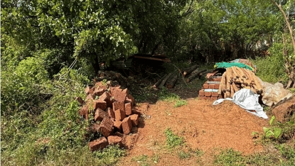 A piece of land which has been attached by the ED as part of probe into land-grabbing cases. | By Mayank Kumar/ThePrint