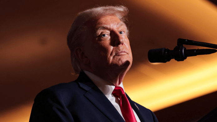 A photo of US President Donald Trump