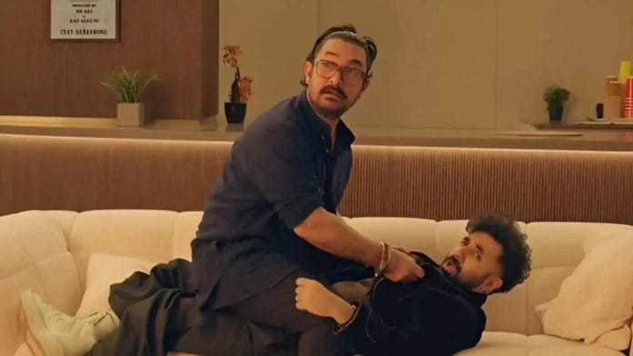 Aamir Khan and Vir Das in promotional video of Happy Patel: Khatarnak Jasoos