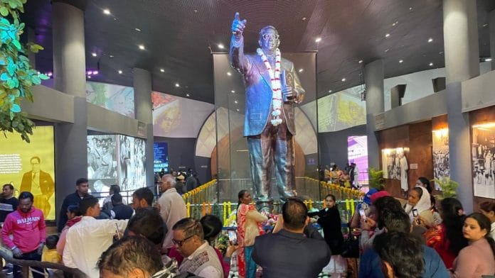 Ambedkar's statue at the national memorial in Delhi | Udit Hinduja, ThePrint