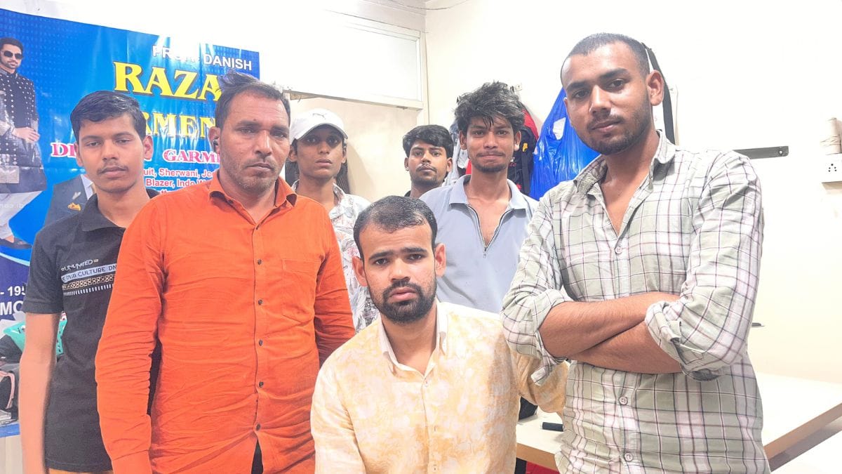 Danish Ali with his co-workers in the workshop | Photo: Nootan Sharma, ThePrint