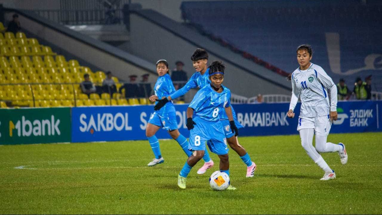 Anushka Kumari in action for India at the SAFF Under-17 Women’s Championship, where she emerged as the tournament’s top scorer | Photo by special arrangement