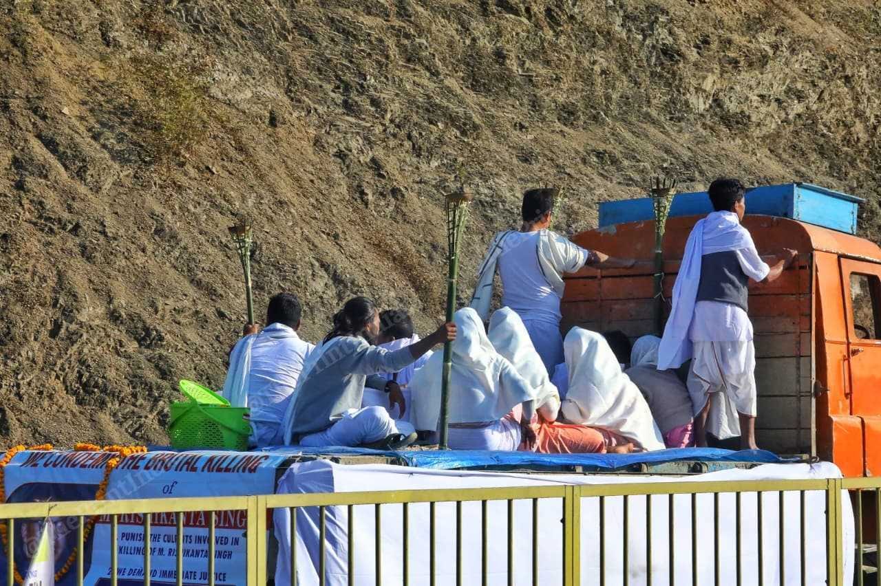 M. Rishikanta's body was taken from the mortuary for the last rites. | Praveen Jain/ThePrint