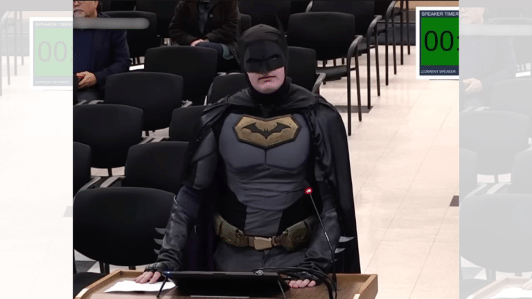 Santa Clara’s very own Dark Knight: ‘Batman’ takes on city council over ICE Super Bowl plan