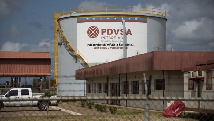 An oil tank at the Petroleos de Venezuela SA Petropiar facility in El Tigre, Venezuela | Bloomberg