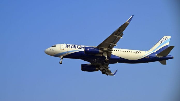 An Airbus SE A320 aircraft, operated by InterGlobe Aviation Ltd.’s IndiGo | Bloomberg