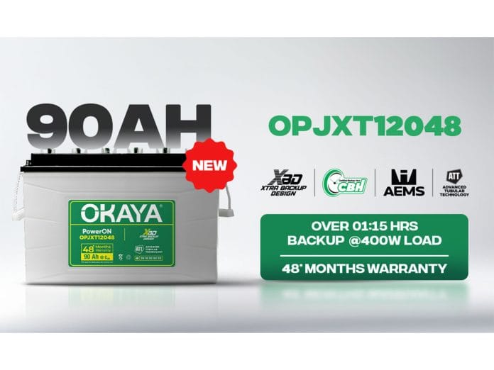 Okaya Introduces JXT 90Ah Inverter Battery, a New Innovation in Jumbo Tubular Technology