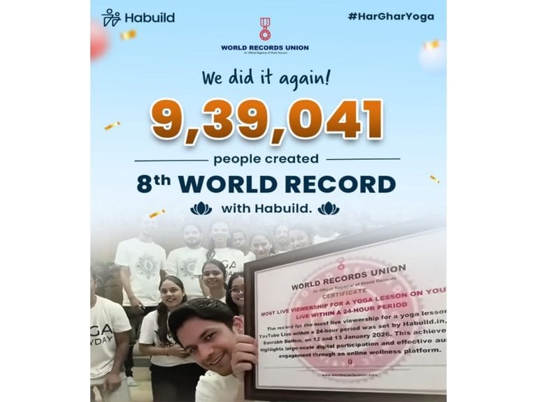 Habuild Achieves 8th World Record for Global Yoga Viewership, Announces Construction of A School Initiative