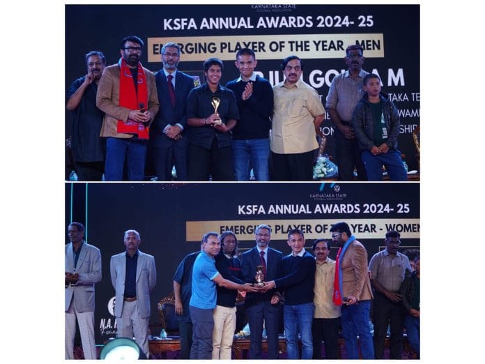 B L Kashyap backed Roots Football Club honoured at inaugural KSFA annual awards 2024-25