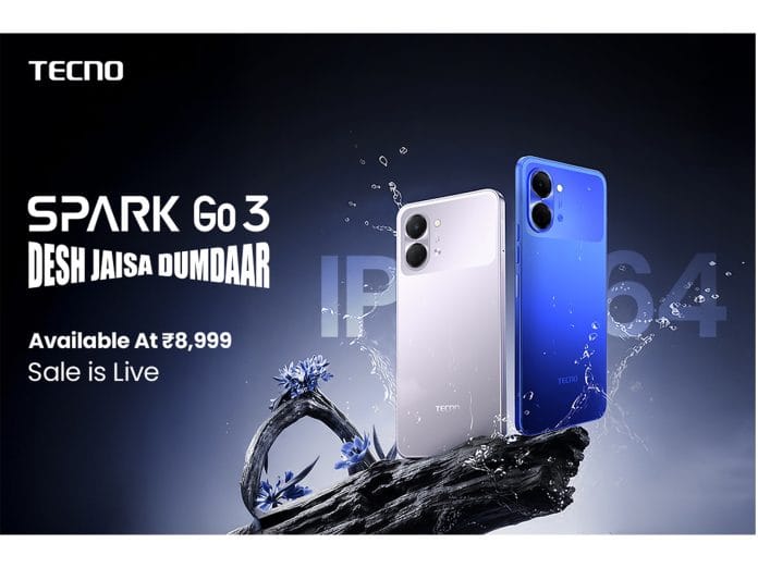 TECNO Spark Go3 Goes on Sale at Rs. 8,999, Focusing on Durability and Best Signal