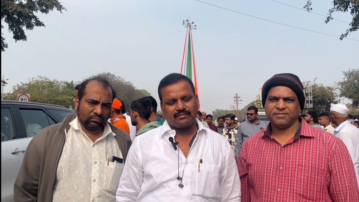 Vijay Kolte (middle), NCP worker from Baramati | Kasturi Walimbe | ThePrint