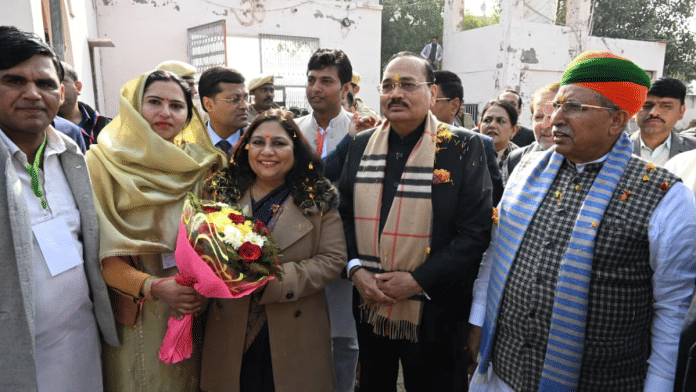 CJI Surya Kant with Union Law Minister Arjun Ram Meghwal during CJI's visit to native village. | X/@arjunrammeghwal
