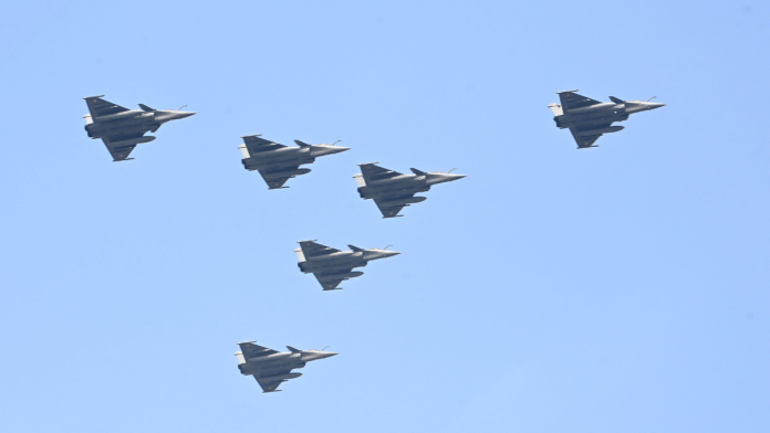 An IAF flypast formation near India Gate in New Delhi | Suraj Singh Bisht | ThePrint