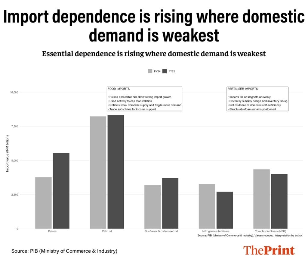 inflation in India and imports 