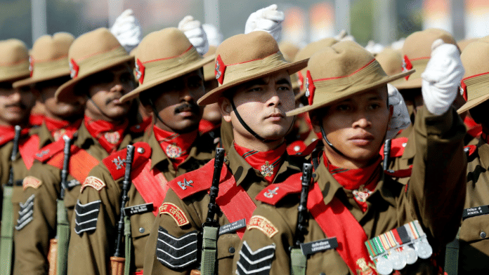 A marching contingent during Republic Day Parade | ThePrint